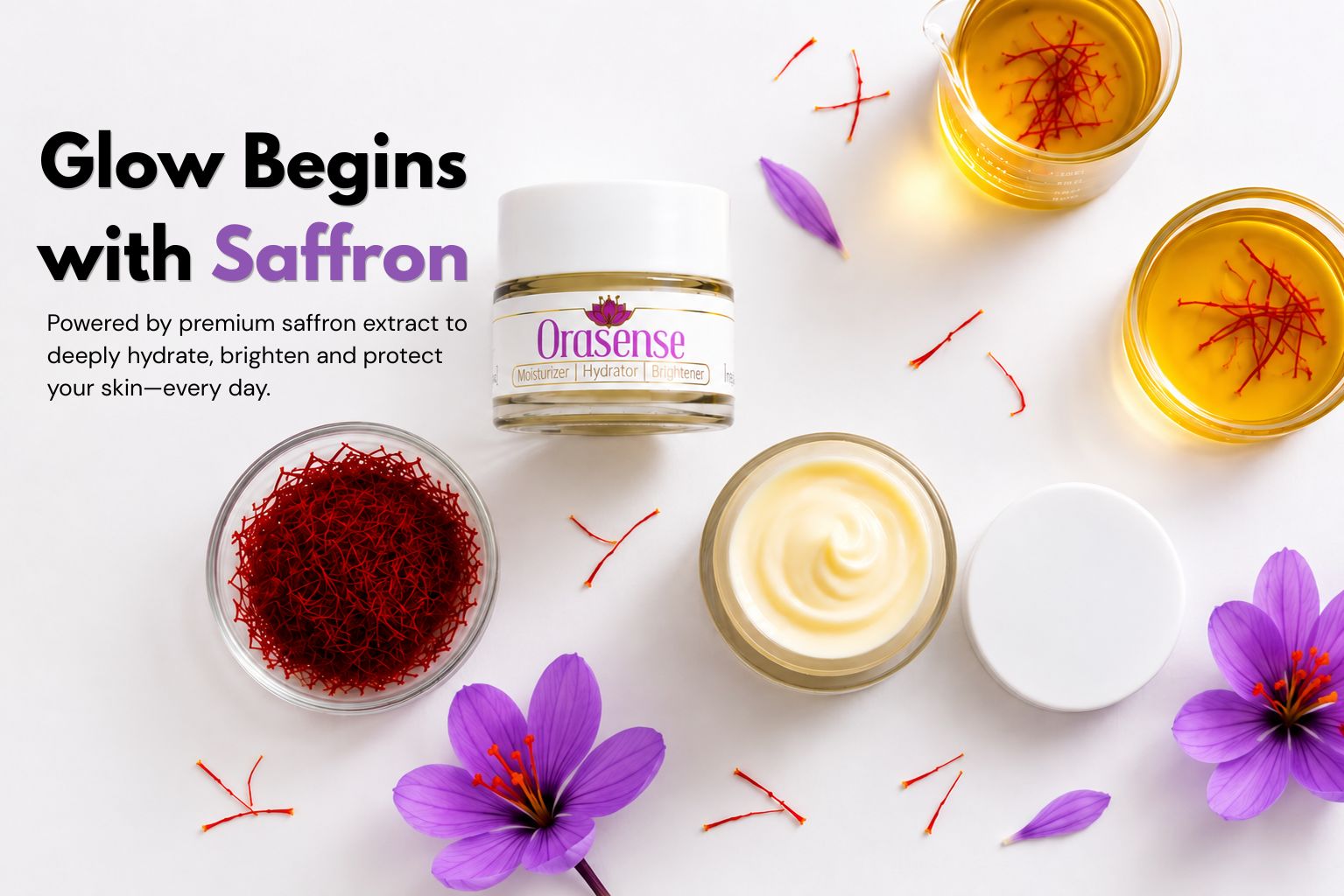 Saffron base skincare products