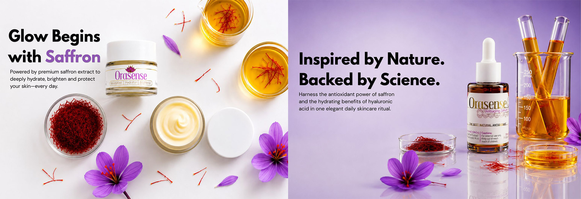 Saffron base skincare products